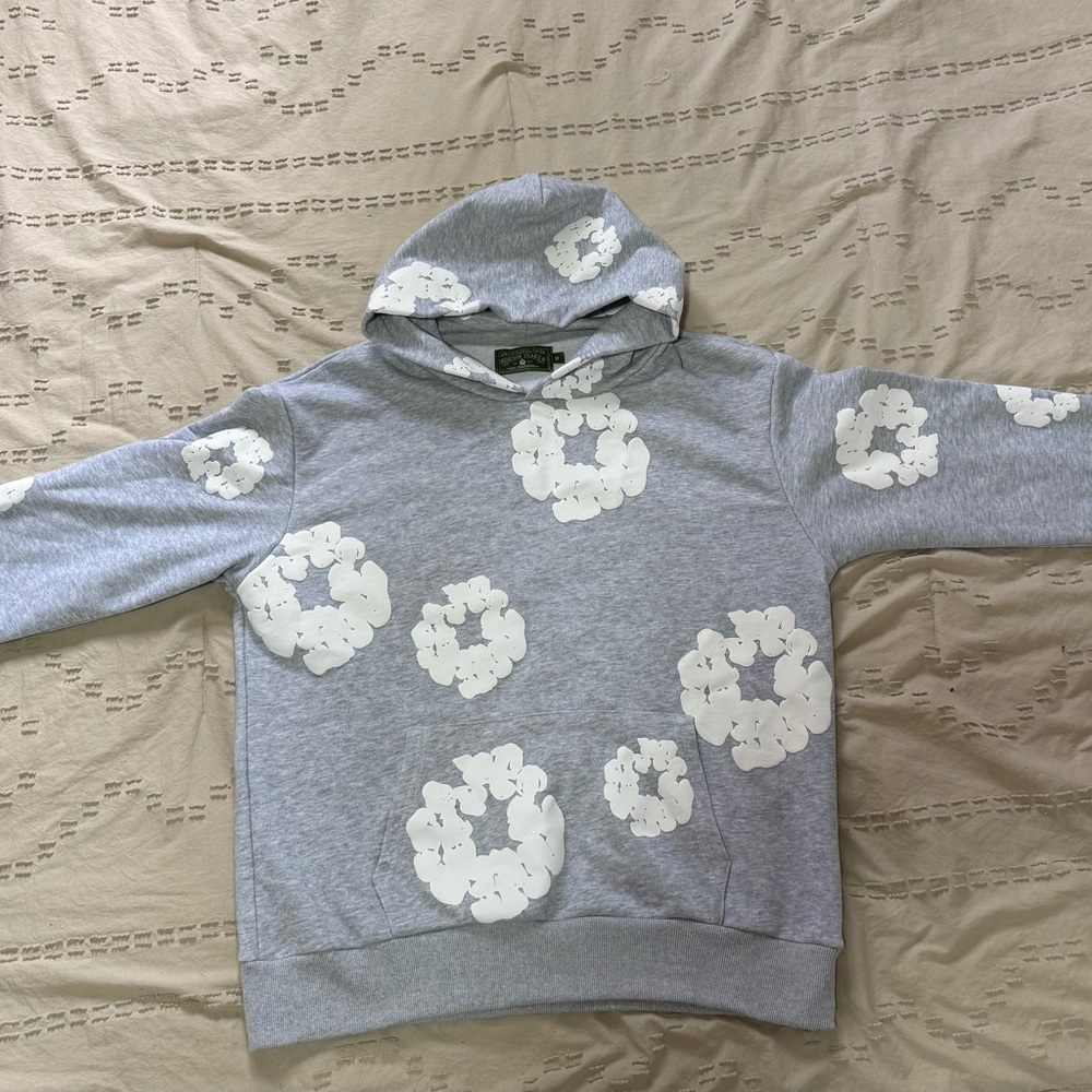 Gray denim tears hoodie
